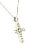 18ct white gold diamond cross pendant