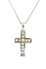 18ct white gold diamond cross pendant