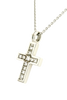 18ct white gold diamond cross pendant