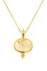 9ct yellow gold rutilated quartz pendant