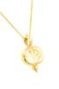 9ct yellow gold rutilated quartz pendant