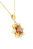 18ct yellow and white gold peach tourmaline pendant