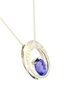 18ct white gold blue tanzanite pendant