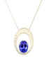 18ct white gold blue tanzanite pendant
