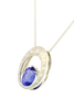 18ct white gold blue tanzanite pendant