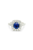 18ct white gold blue sapphire dress ring