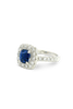 18ct white gold blue sapphire dress ring