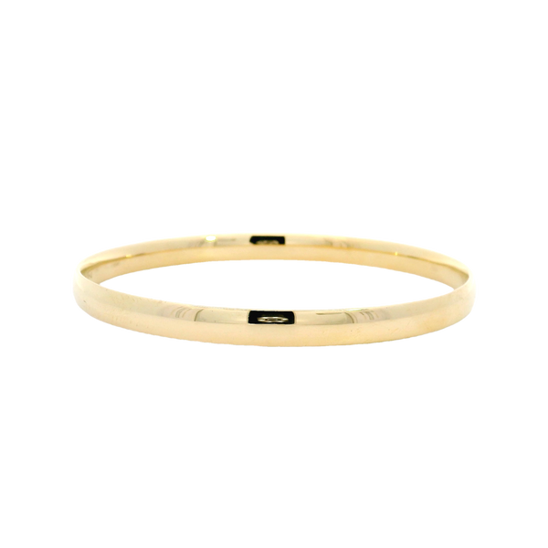 9ct yellow gold oval bangle