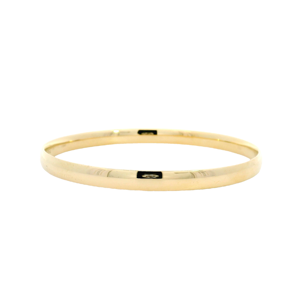 9ct yellow gold oval bangle